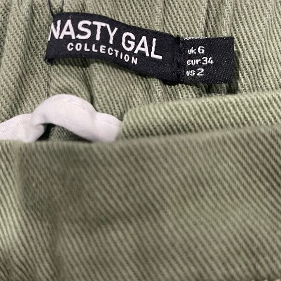 Nasty Gal Green Cargo Joggers Size 2 - Picture 5 of 5